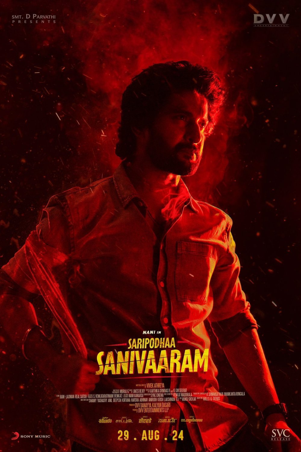 L'affiche du film Saripodhaa Sanivaaram